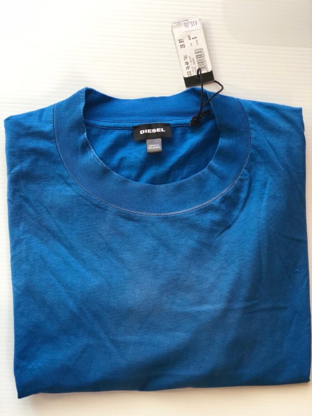 Diesel Men's T-Gila Blue Perforated Oversized T-Shirt Sz M NWT